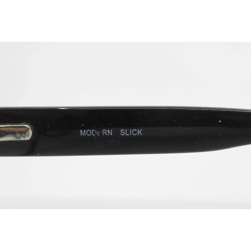 Modern Slick Eyeglasses Black Rectangular Full Rim Frames 54/17/145 39088